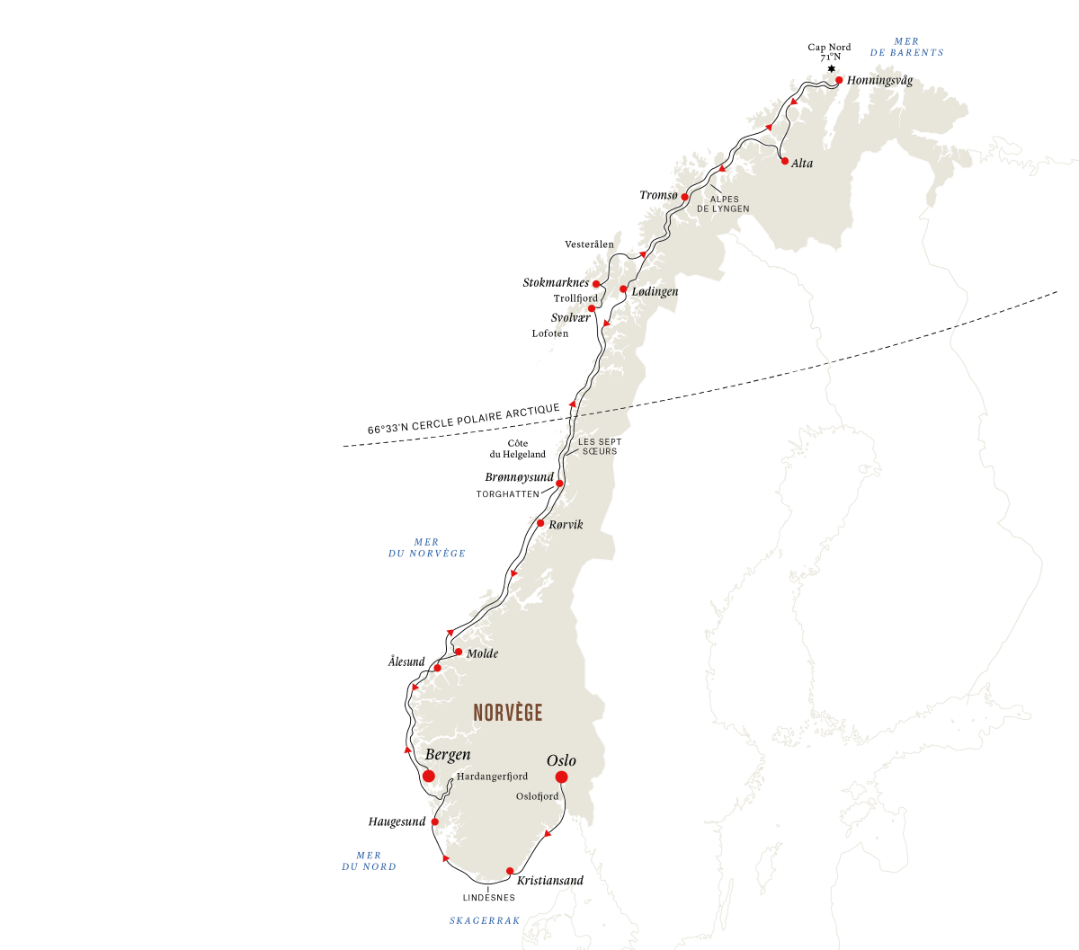 Le Cap Nord Express – Depuis Oslo - Jusqu'en avril 2024
