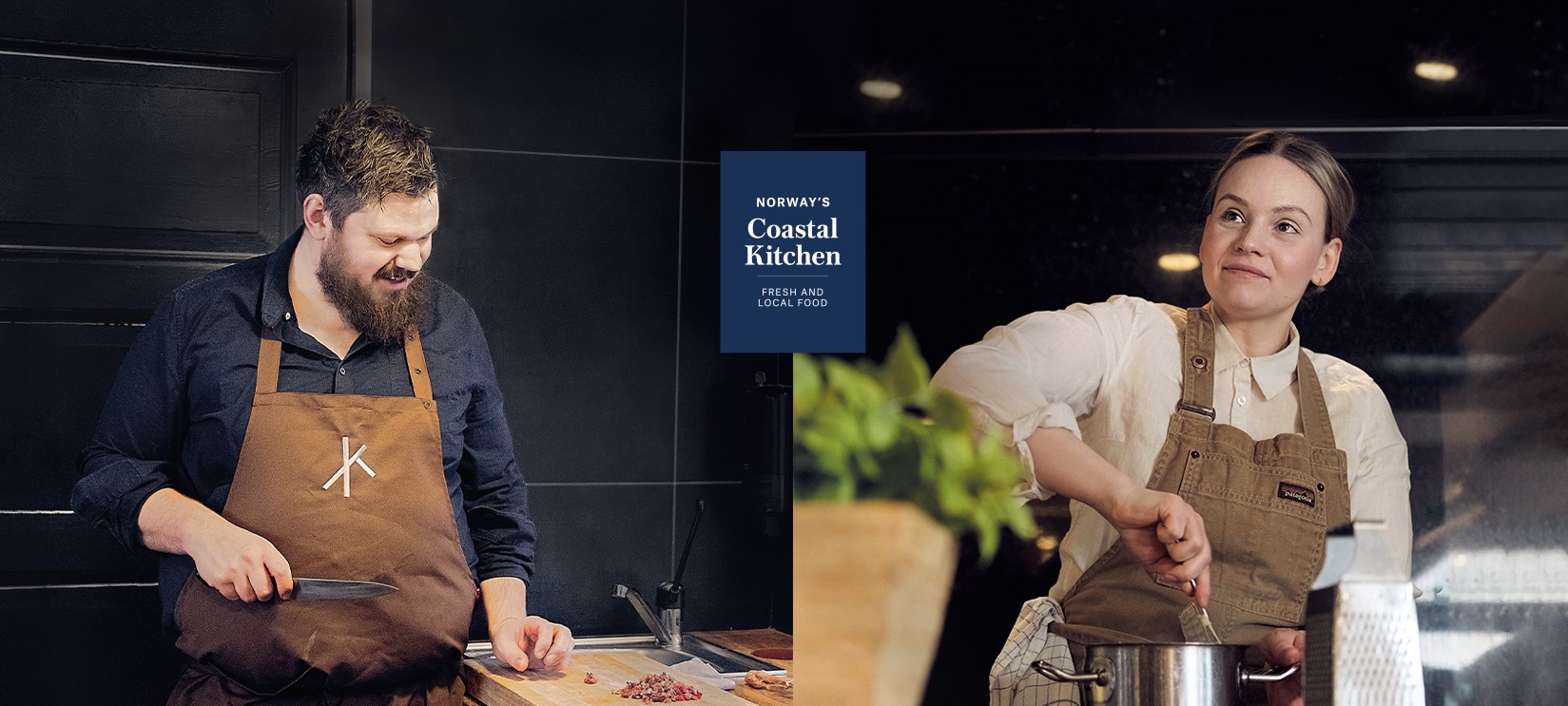 Nos deux ambassadeurs culinaires Ellingsen et Nässander dans leurs cuisines.