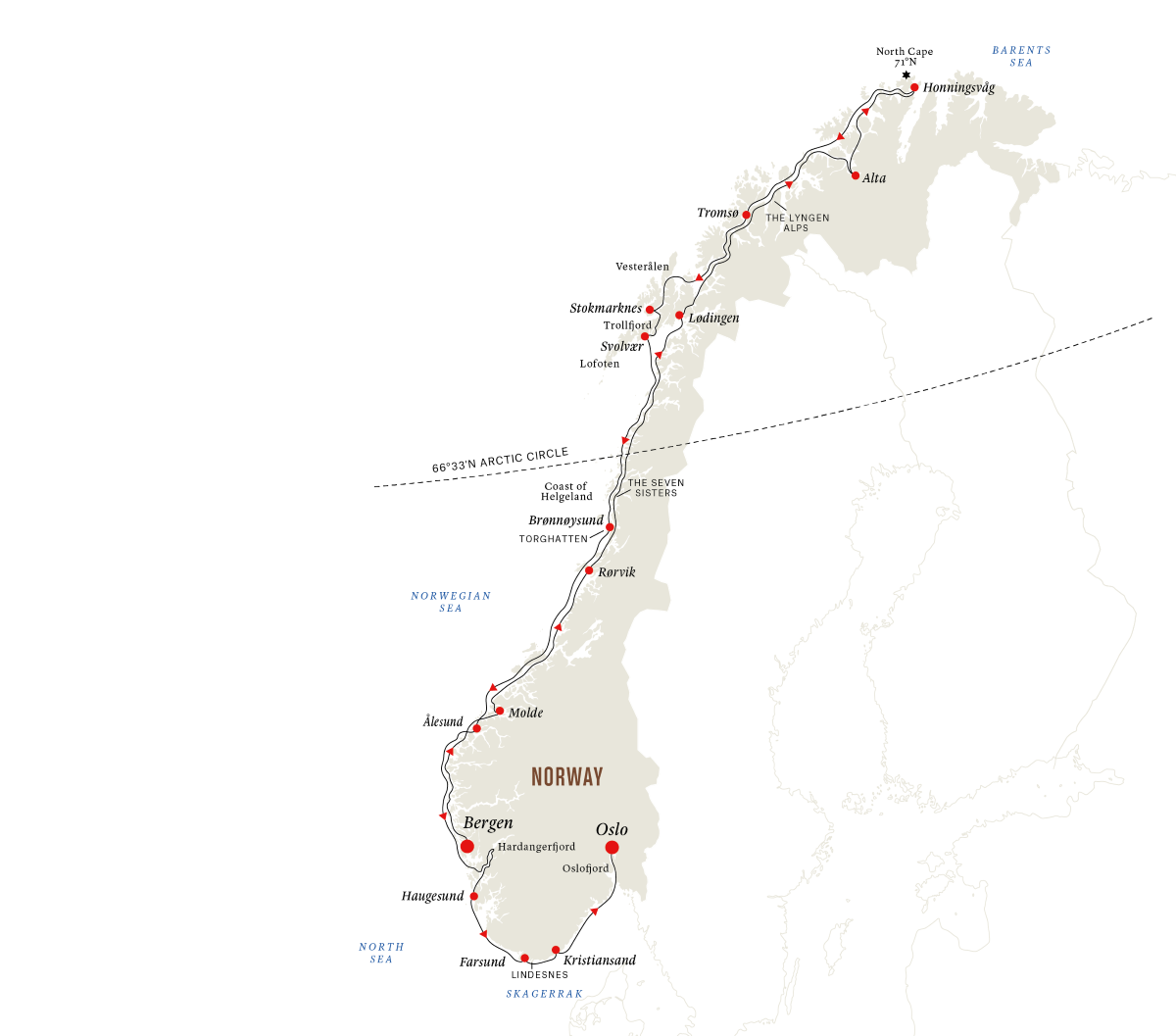 Le Cap Nord Express – Voyage aller-retour - Depuis Bergen - 2024/2025