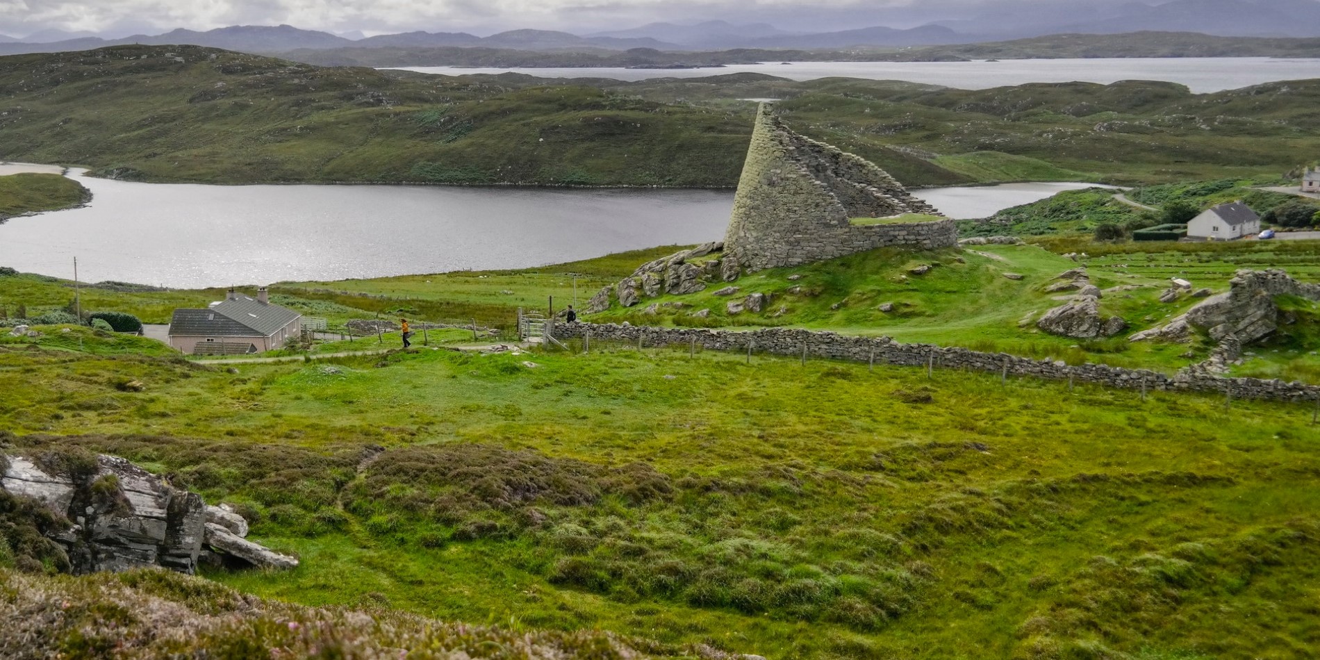 The historical site Dun Carloway Broch in Stornoway