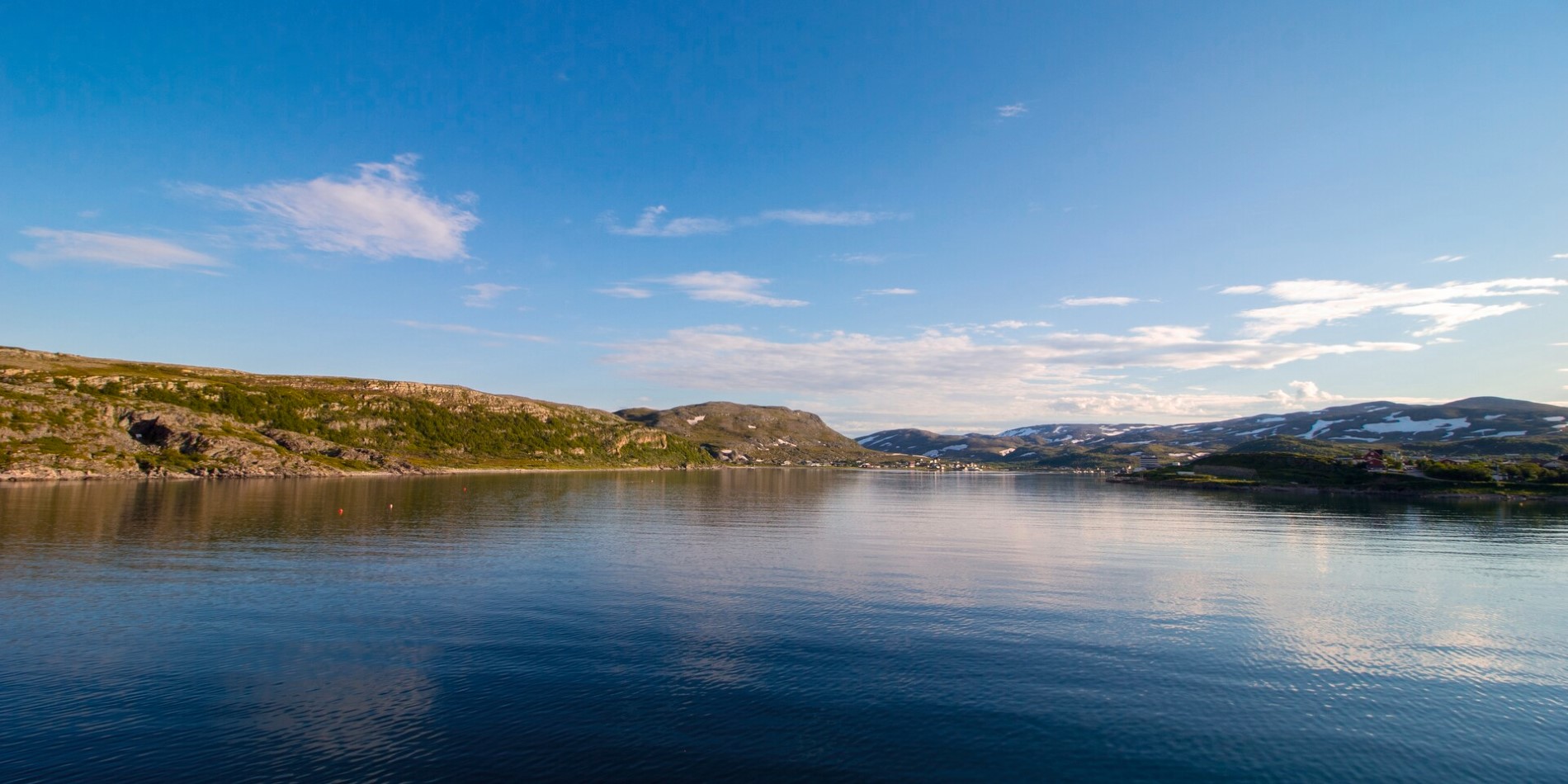The Norwegian port of Båtsfjord in summer